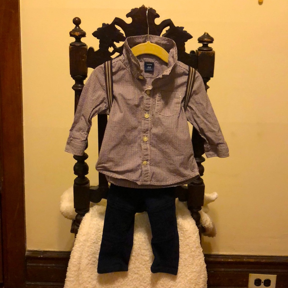 H&M Versatile shirt and suspenders